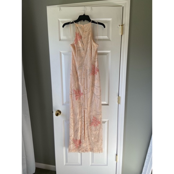 Belle by Badgley Mischka dress. Size 2. Cream/pink/peach color. Worn once. - Picture 3 of 4